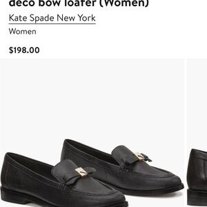 Kate Spade Deco Bow Pebbled Loafers